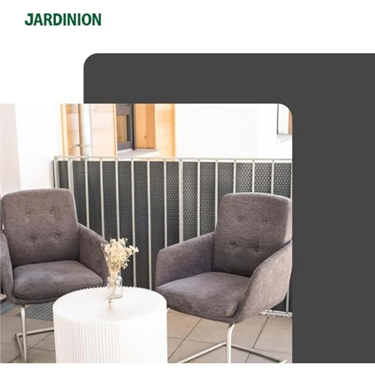 Jardinion Sichtschutzmatte Rattan Optik, 0,90 x 3m, Braun-Mix, wetterfest, UV-beständig, inkl. Kabelbinder – Bild 5