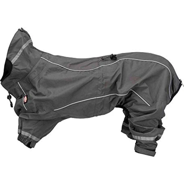 Trixie Vaasa Regenjacke für Hunde, Grau, 25 cm – Bild 2