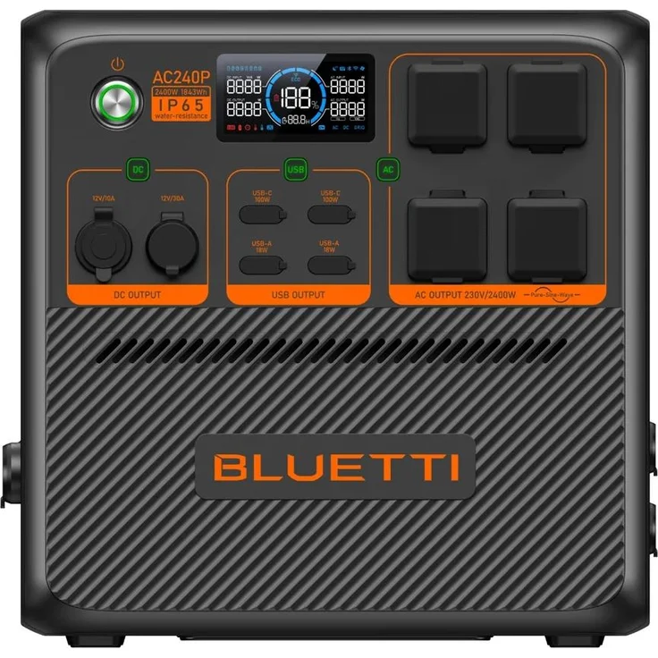 BLUETTI BLUETTI AC240P IP65 Powerstation, 1843Wh, 4x2400W, IP65