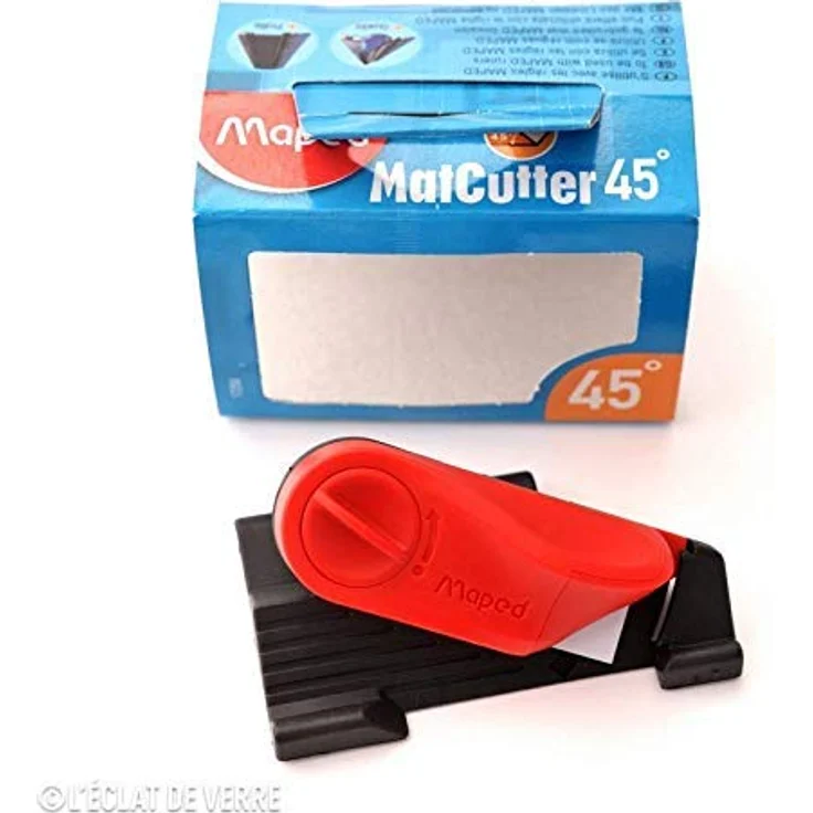 MAPED MatCutter 45 Grad, Cutter Schneidwerkzeug für schräge Schnitte, inkl. 5 Klingen – Bild 4