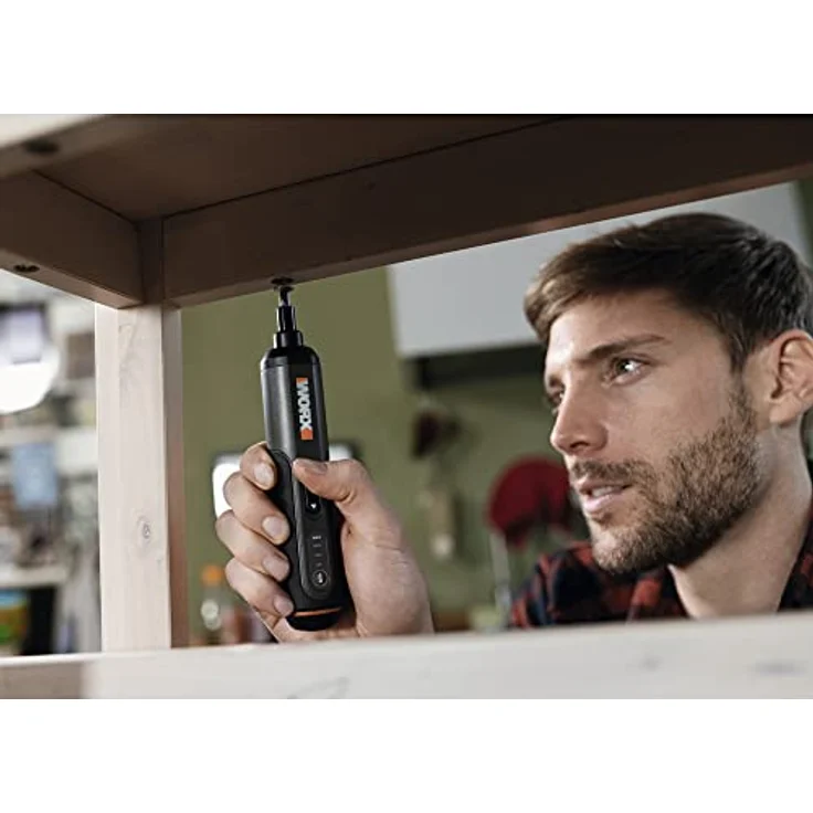WORX 4V Akkuschrauber Set WX240 Elektrischer Schraubendreher Gerader Griff Schwarz Grau Orange 300 RPM 2 5 Nm 5 Nm – Bild 5