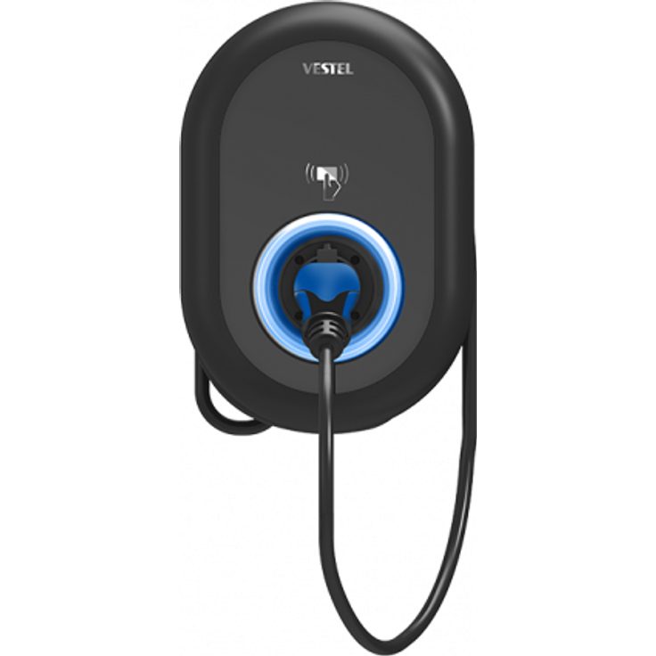 VESTEL eCHARGER EVC04-AC11SW-T2P HomeSmart Wallbox für Elektroautos (11 kW, 400 V AC, 3-phasig, 10-13-16A, WLAN, Drive Green App)