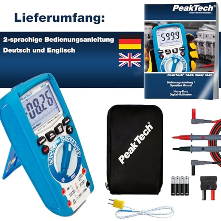 PeakTech 3444 - Multimeter digital 6000 Counts TRMS IP67 – Bild 4