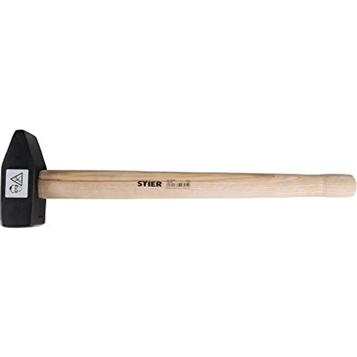 STIER Vorschlaghammer, 5 kg, Eschenstiel für hohe Stabilität, DIN 1042, Spezialstahl – Bild 1