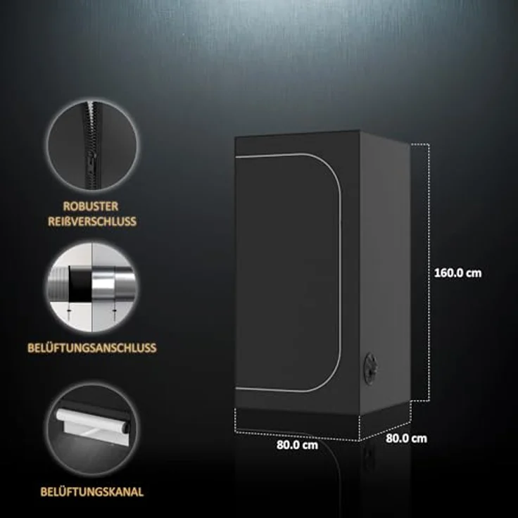 THE HOOKAH Gewächshaus Deluxe D600 Growbox Growzelt, Indoor-Anbau Lösung in vielfältigen Größen und Materialien – Bild 5