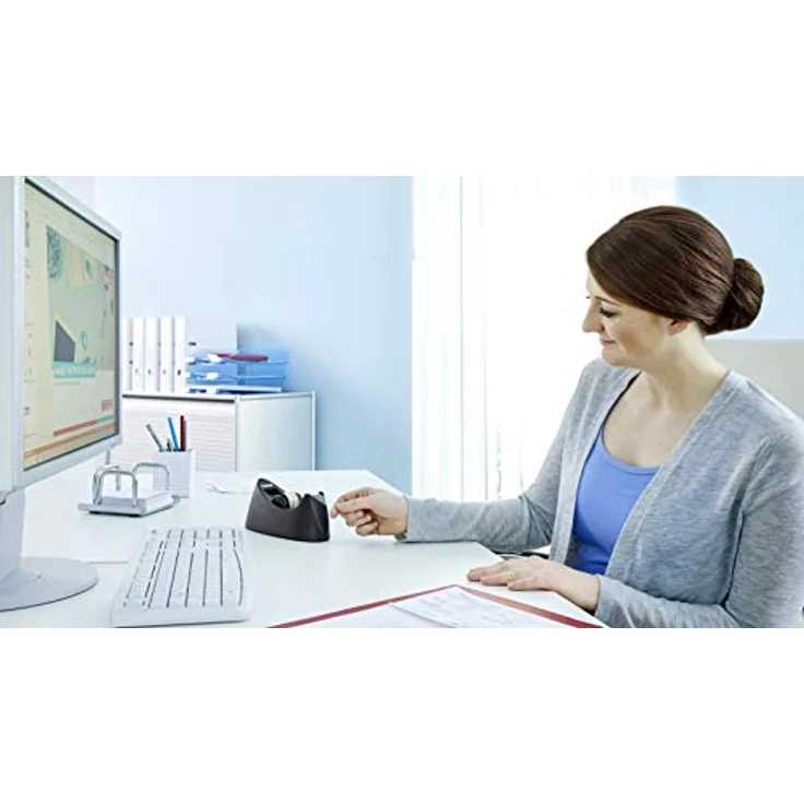 tesa Tischabroller Curve mit Klebefilm 10 m x 19 - Preisvergleich – Bild 2