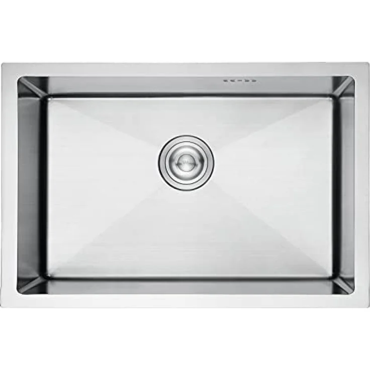 Ibergrif M87044 Küchenspüle 70 x 44 cm, Unterbauspüle mit Ablauffilter, Edelstahl – Bild 1