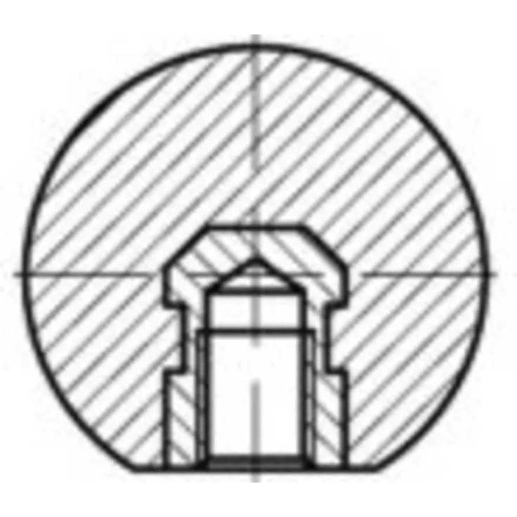 TOOLCRAFT Kugelknöpfe DIN 319 aus Kunststoff, 10 Stück, mit M12 Innengewinde, vielseitig einsetzbar