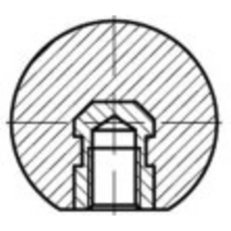 TOOLCRAFT Kugelknöpfe DIN 319 aus Kunststoff, 10 Stück, mit M12 Innengewinde, vielseitig einsetzbar