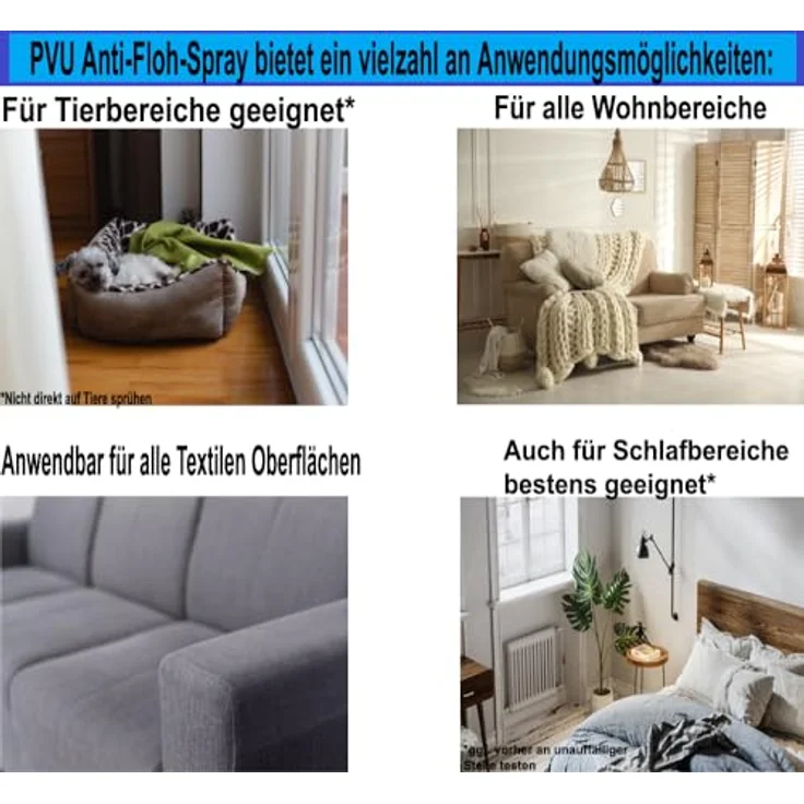 Pvu Floh Spray 2L + 500ml - Langzeitwirkung gegen Flöhe & Tierflöhe Innen und Außen auf Wasserbasis – Bild 5