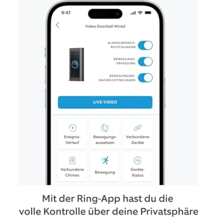 Ring Video Doorbell Wired WiFi black – Bild 5