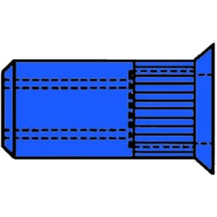 Gesipa Blindnietmutter M 10, Stahl-gerändelt mit Senkkopf, Klemmbereich 1,50 - 4,50 mm, Schaftdurchmesser 12 mm, hohe Verdrehsicherheit, belastbar bis 30.000 N – Bild 1
