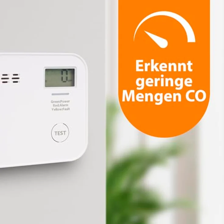 Smartwares CO-Melder FGA-13091, 10-Jahres-Batterie mit LED-Anzeige, Testknopf, hochsensibler Sensor – Bild 4