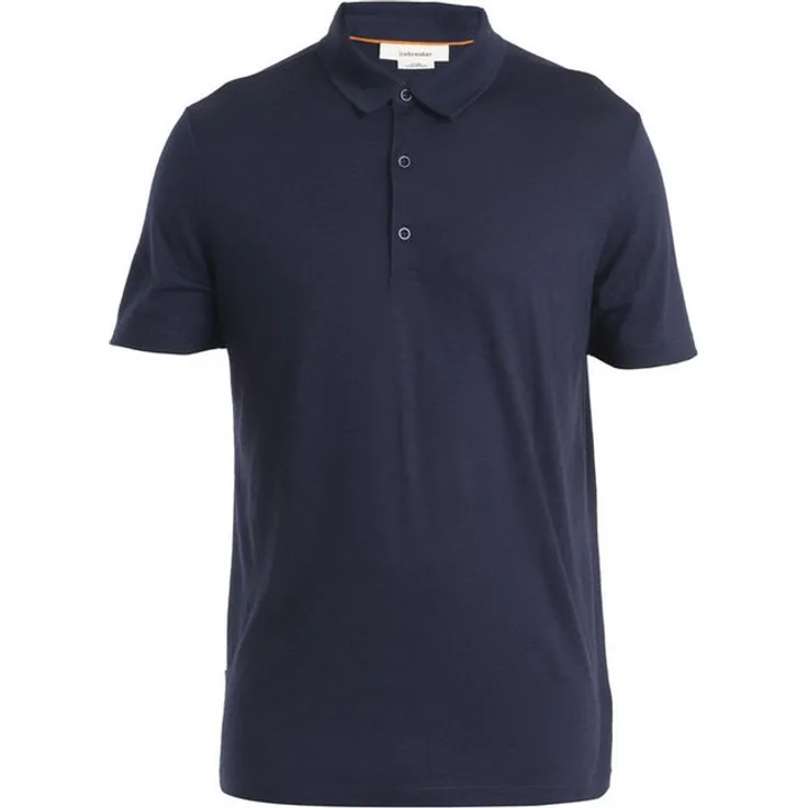 Icebreaker Merino 150 Tech Lite III SS Polo, Poloshirt für Herren, atmungsaktiv, blau