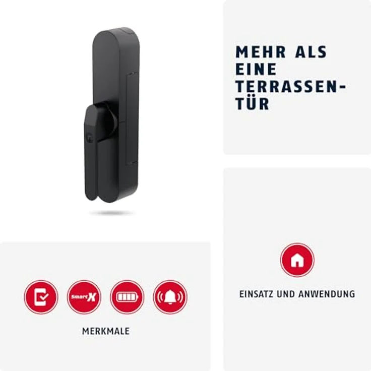 ABUS WINTECTO One – Smarter Fenstergriff mit Alarmfunktion und einfacher Montage ohne Bohren – Schwarz, gleichschließend (AL0125) – Bild 2