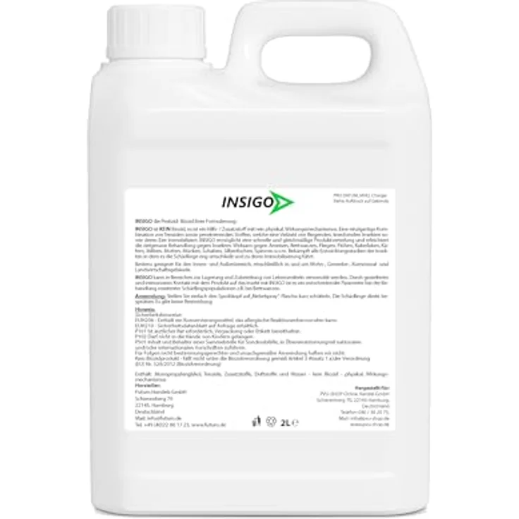 INSIGO Insektenspray Universalspray, 2 l, biozidfreie Formel, geruchsarm, auf Wasserbasis, nicht brennend/ätzend – Bild 2