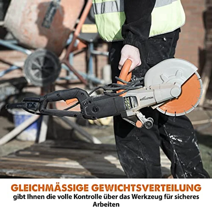 Evolution R255DCT 255 mm Betonsäge - kein Benzin, 102,5 mm Schnitt, inkl. Premium Diamantblatt – Bild 4