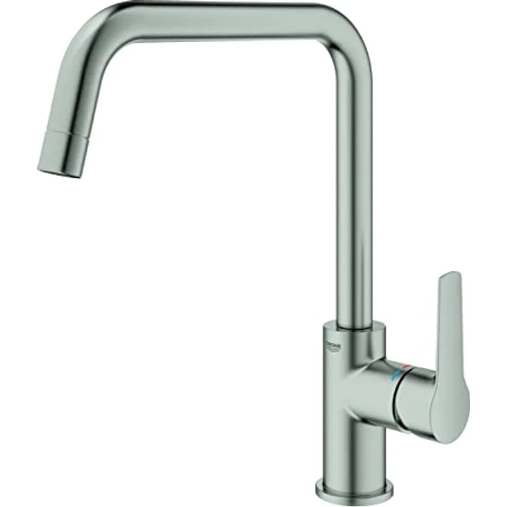 Grohe Küchenarmatur Grohe Quickfix Start, Einhand-Küchenarmatur mit hohem U-Auslauf, supersteel, 150° schwenkbar, GROHE SilkMove Technologie – Bild 4
