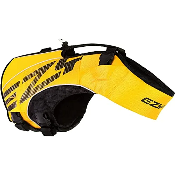 EzyDog Life Jacket X2 Boost, Schwimmweste für Hunde, gelb, Größe M (18 - 27 kg) mit sicherem Auftrieb und ergonomischer Passform