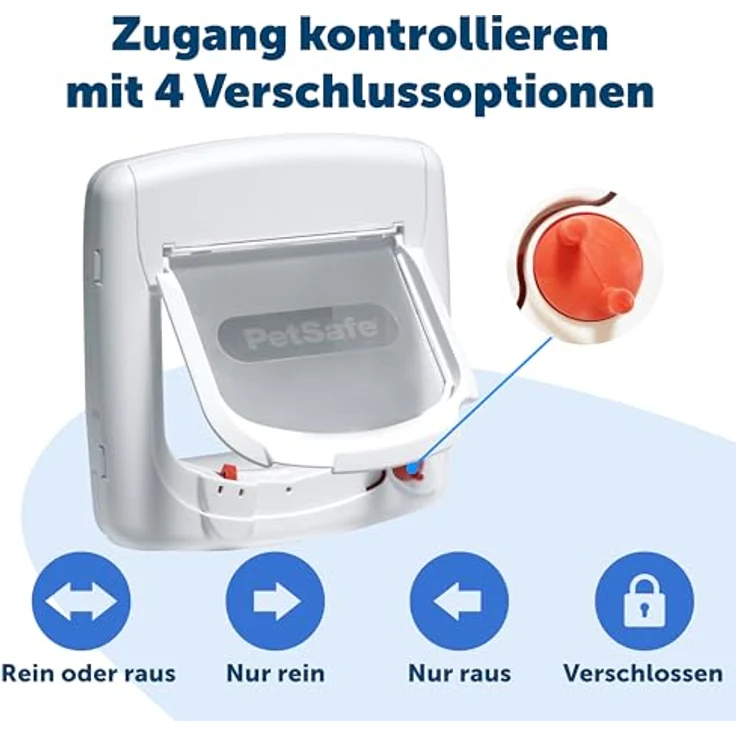 PetSafe Haustierklappe Göbel K 420 SGIFD, Magnethalsband mit 4 Verschlussoptionen, für Katzen bis 7 kg, Farbe Braun – Bild 3
