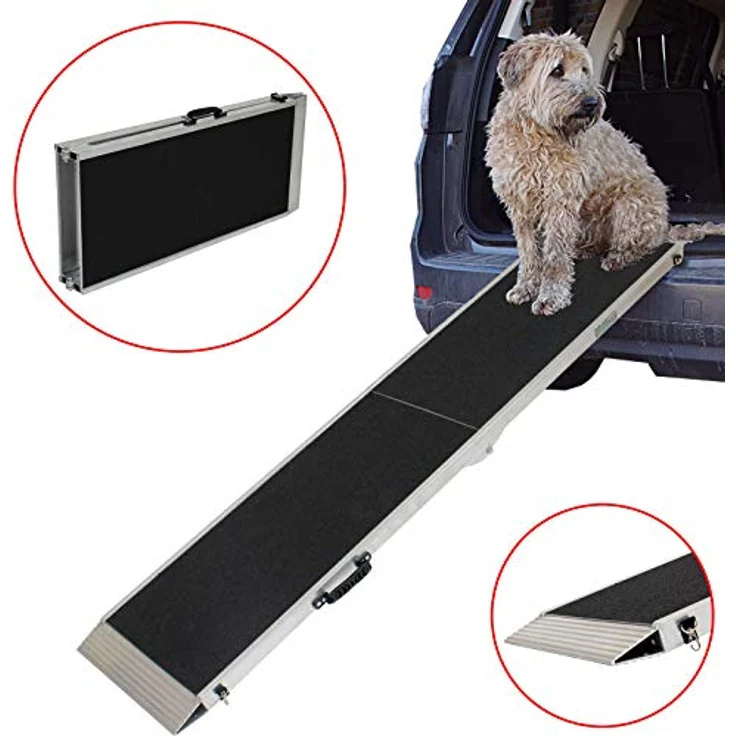 Trutzholm Hunderampe klappbar Alu Hundeautorampe Rampe Treppe Kofferraumrampe für Haustiere mit Beschichtung (183 cm) – Bild 2