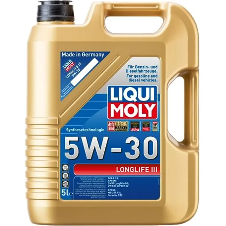 LIQUI MOLY Longlife III 5W-30 | 5 L | Synthesetechnologie Motoröl | Art.-Nr.: 20647