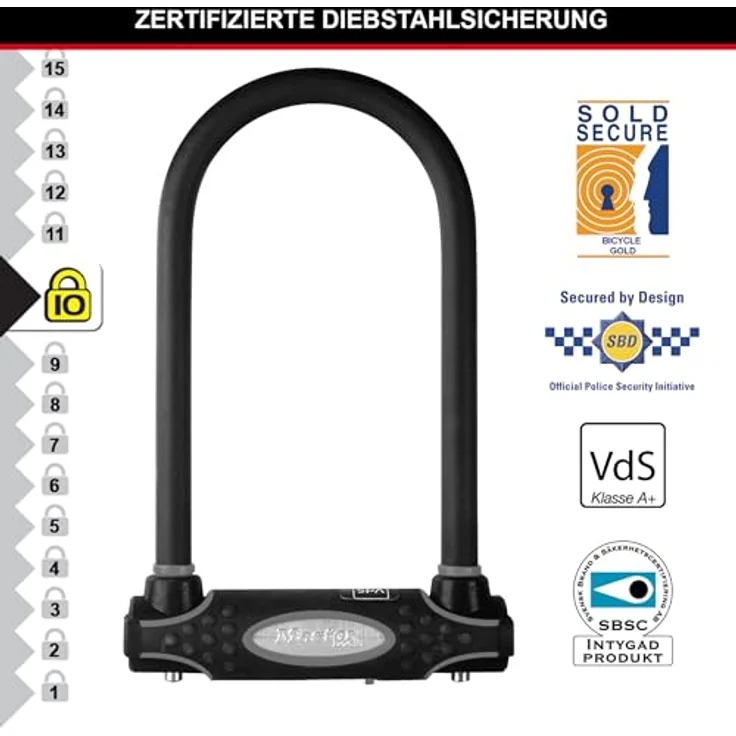 Master Lock Bügelschloss Stahl 13mm mit Halterung 8195EURDPRO – Bild 3