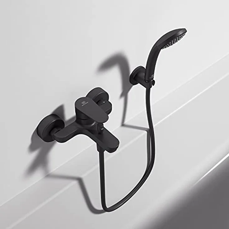 Ideal Standard Badearmatur Cerafine O Aufputz, Duscharmatur mit Silk Black Oberfläche, energie- und wassersparend, Heißwassertemperaturbegrenzer, leichte Bedienung durch LightMove Technologie – Bild 6