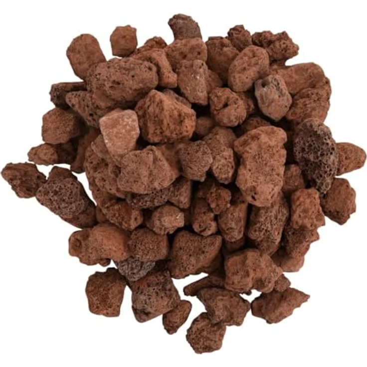 vidaXL Lavagranulat, Lavastein Biologische Filter, Multifunktional Lavamulch für Aquarium Landschaftsbau, Vulkangestein Garten Deko Steine, Rot 25 kg 1-2 cm – Bild 3