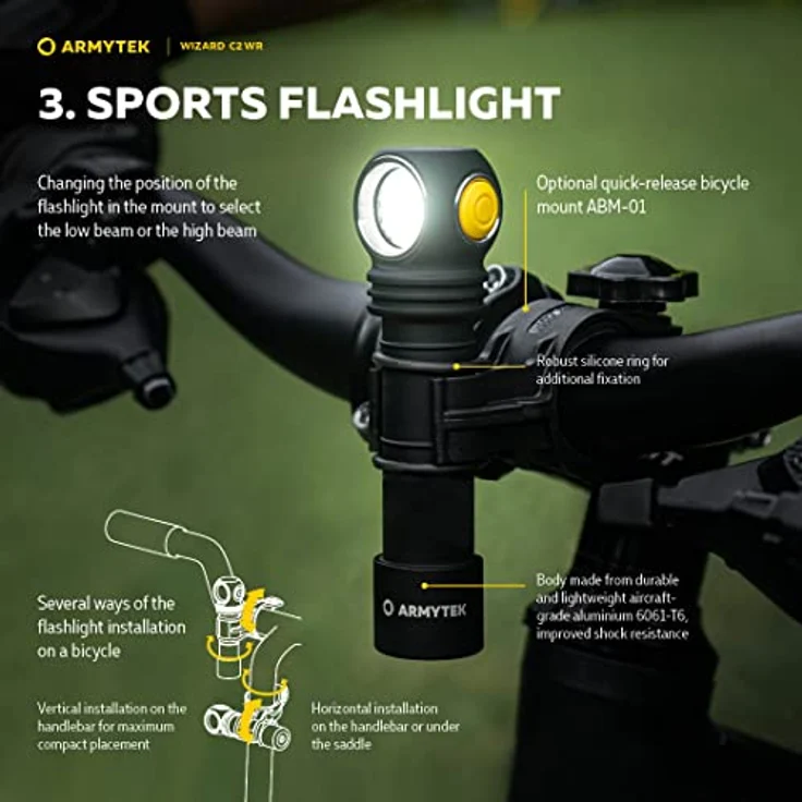 Armytek Wizard C2 WR Magnet USB Licht warm-weiß und rot – Bild 6