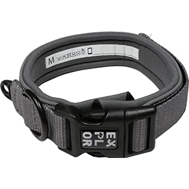 duvoplus, Halsband mit reflektierenden Nähbändern Ultimate Fit Comfy Safety, Größe XS – 30 – 33 cm Silver Reflective, für Hunde, widerstandsfähige Materialien, schnelltrocknend
