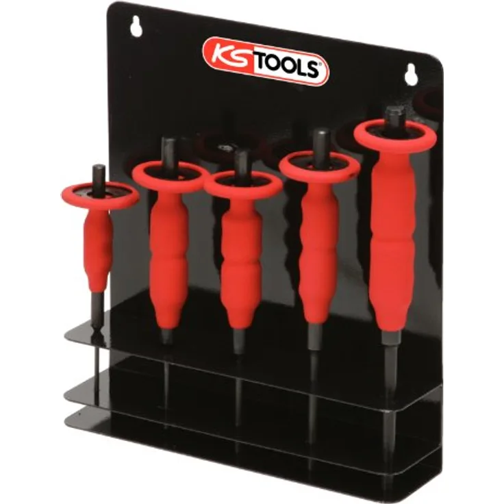KS Tools 156.0000 Splintentreibersatz mit Handschutzgriff, 5-tlg. 3-8mm