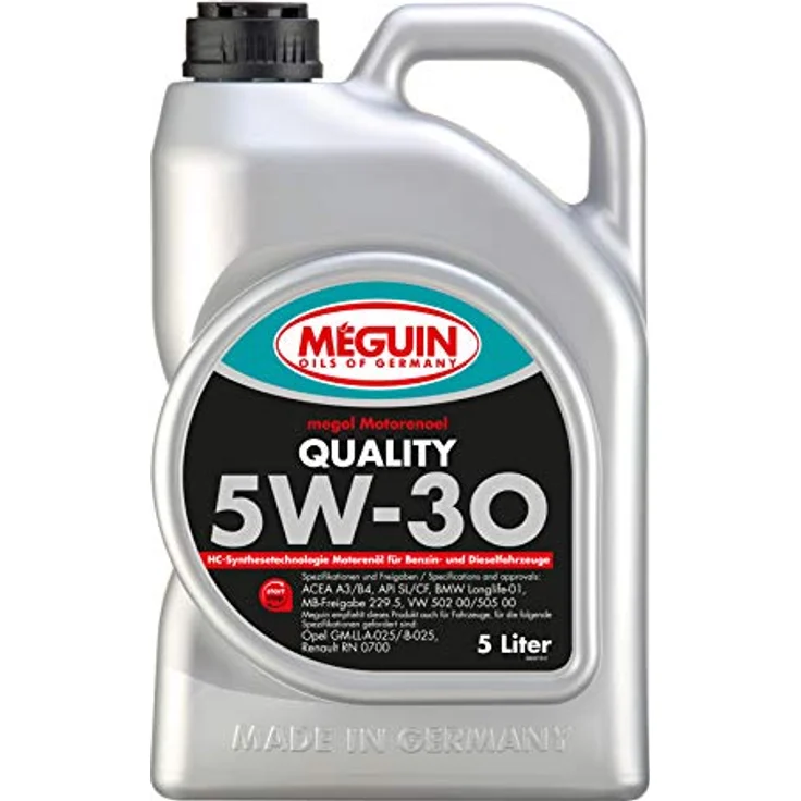 Meguin Megol Quality SAE 5W-30 | 5 L | Synthesetechnologie Motoröl | Art.-Nr.: 6567 – Bild 1