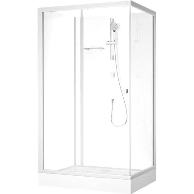 Marwell Komplettdusche Fresh Shower Rectangle, BxT: 115x90 cm, mit Fronteinstieg und Gleittüren, weiß