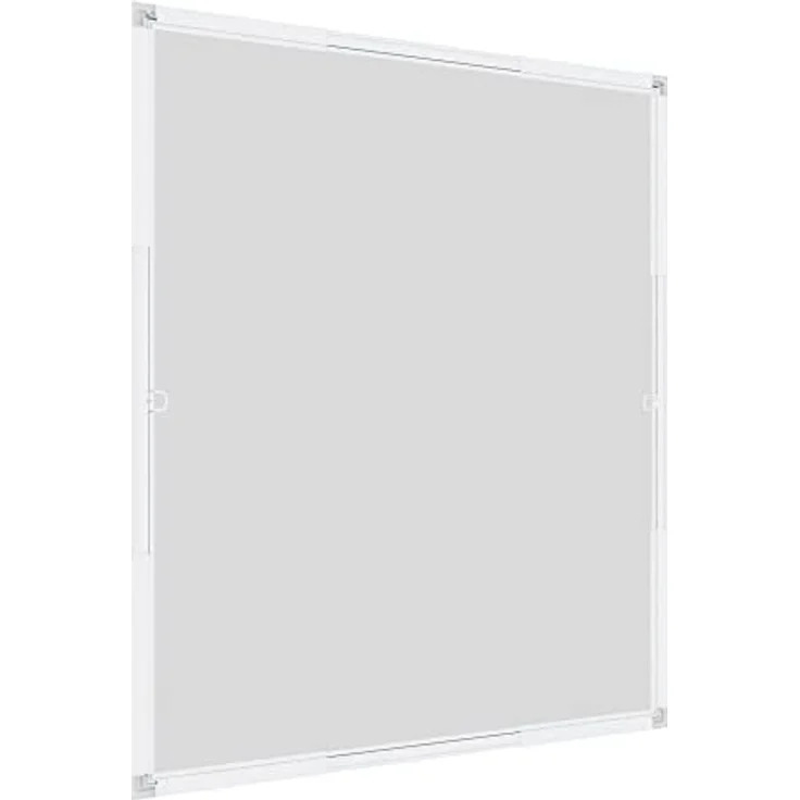 Windhager Insektenschutz teleskopierbares Fliegengitterfenster Flexi Fit, Spannrahmen-Fenster, Teleskopfenster ohne Sägen, Selbstbausatz 100 x 120 cm, weiß, 04303 – Bild 1