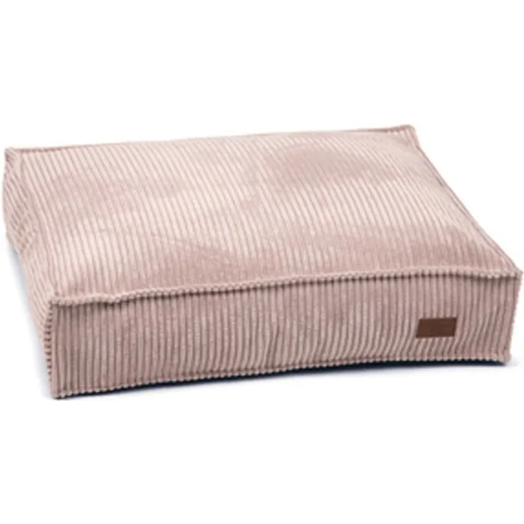 Designed By Lotte Tierkissen Ribbed Hundebett - superweiches geriffeltes Material, Flockenfüllung, waschbar, pink - 70x55x15 cm