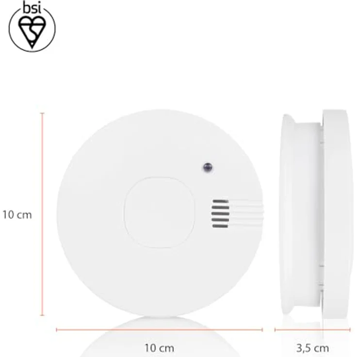 Smartwares FSM-11750 Rauchmelder, Austauschbare 5-Jahres-Batterie, optischer Sensor, 85 dB Alarm, einfache Installation – Bild 3