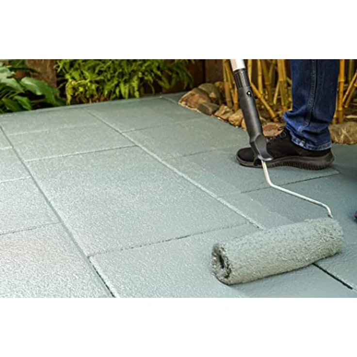 Ultrament Beton Frisch 4L Telegrau, deckende Betonfarbe für Pflastersteine & Beton, UV- & witterungsbeständig, wasserbasiert, für Außenbereiche – Bild 2
