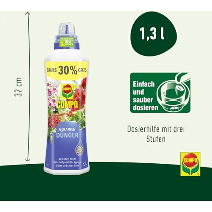 Compo Geraniendünger 1,3 Liter – Bild 3