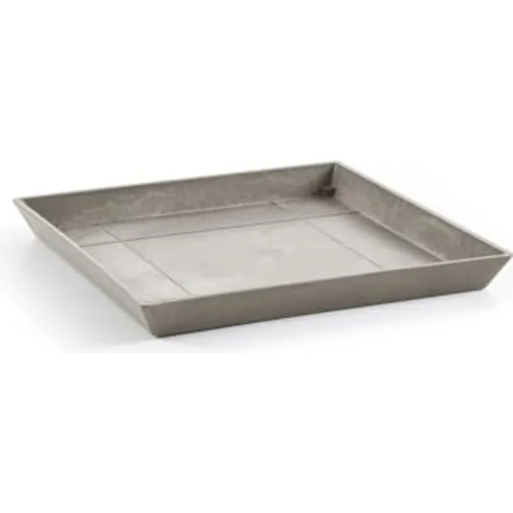 ECOPOTS Blumentopfuntersetzer ROUND SAUCER Taupe, 43x43x3,5 cm, aus Recyclingkunststoff, bruchsicher & frostsicher