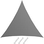 AMANKA 90% UV Schutz: 8x8x8 Sonnensegel Dreieckig Wasserdurchlässig - Terrassendach Sonnenschutz Dreieck - Sonnensegel Garten Sonnenschutz für Trampolin Sonnensegel Pergola Dreieckig Sonnensegel Pool