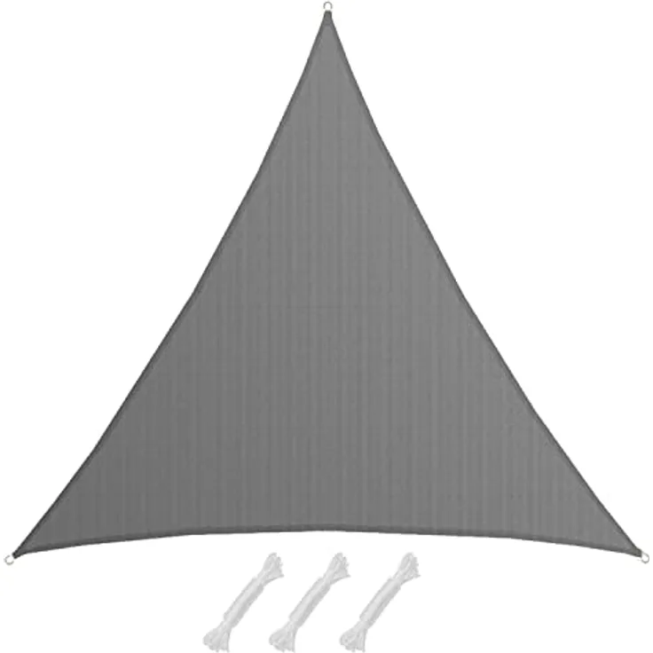 AMANKA 90% UV Schutz: 8x8x8 Sonnensegel Dreieckig Wasserdurchlässig - Terrassendach Sonnenschutz Dreieck - Sonnensegel Garten Sonnenschutz für Trampolin Sonnensegel Pergola Dreieckig Sonnensegel Pool
