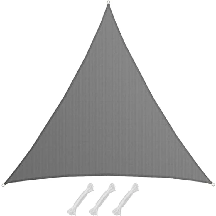 AMANKA 90% UV Schutz: 8x8x8 Sonnensegel Dreieckig Wasserdurchlässig - Terrassendach Sonnenschutz Dreieck - Sonnensegel Garten Sonnenschutz für Trampolin Sonnensegel Pergola Dreieckig Sonnensegel Pool – Bild 1