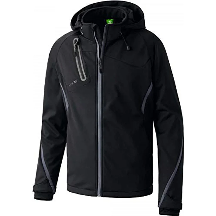 Erima Softshelljacke Kinder Softshelljacke Function, atmungsaktiv und wasserabweisend, schwarz – Bild 2