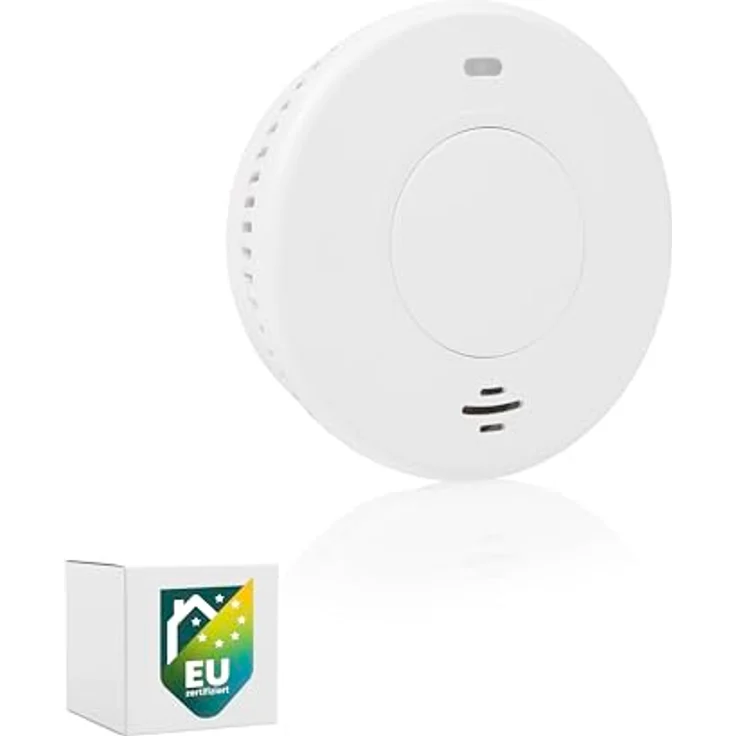Smartwares Rauchmelder FSM-12001, Q-Label mit 10 Jahren versiegelter Batterie, optischem Sensor, beleuchteten Indikatoren, Testknopf und Stille Funktion – Bild 1