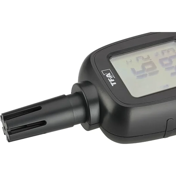 TFA Digitales Thermo-Hygrometer, präzises Thermometer + Hygrometer, Temperaturbereich -50 bis 70°C, Schwarz – Bild 3