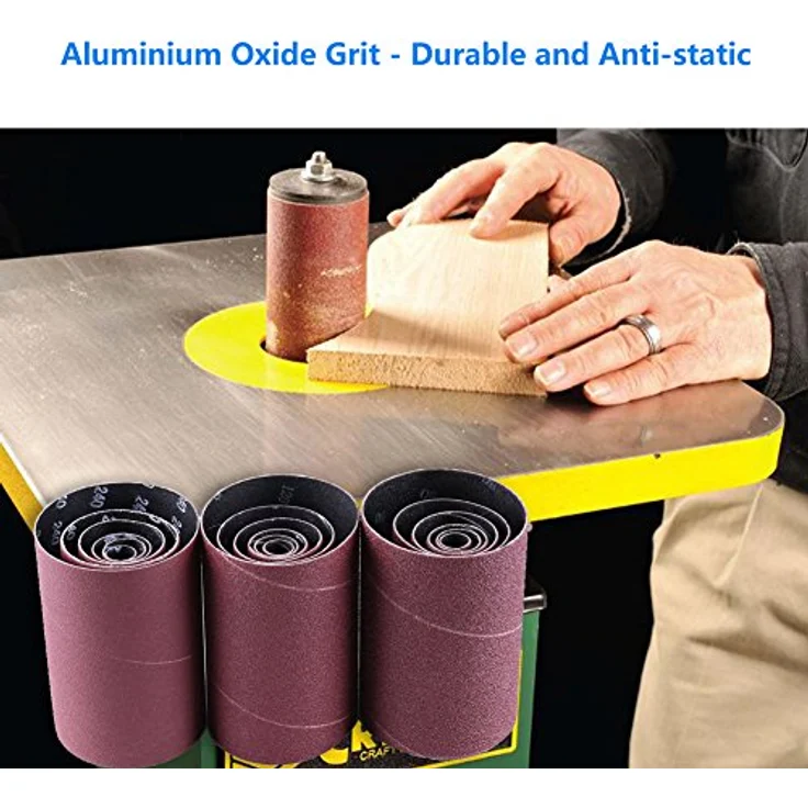 LotFancy Schleifhülsen, Aluminiumoxid, 18 Stück, je 3 Stück, je 1,3 cm, 1,9 cm, 2,5 cm, 3,8 cm, 5,1 cm und 7,6 cm – Bild 6