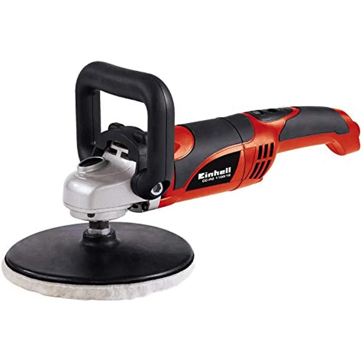 Einhell Winkelpolierer CC-PO 1100-1 E (1.100 W, 1.000-3.500 min-1 Drehzahl, 180mm Scheiben-ø, Soft Start, Spindelarretierung, umfangreiches Zubehör) – Bild 2