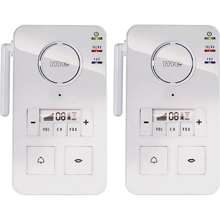 M-e modern-electronics FS 2.1 Gegensprechanlage Funk 446MHz 2000m Weiß