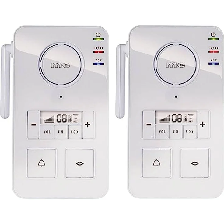 M-e modern-electronics FS 2.1 Gegensprechanlage Funk 446MHz 2000m Weiß – Bild 1